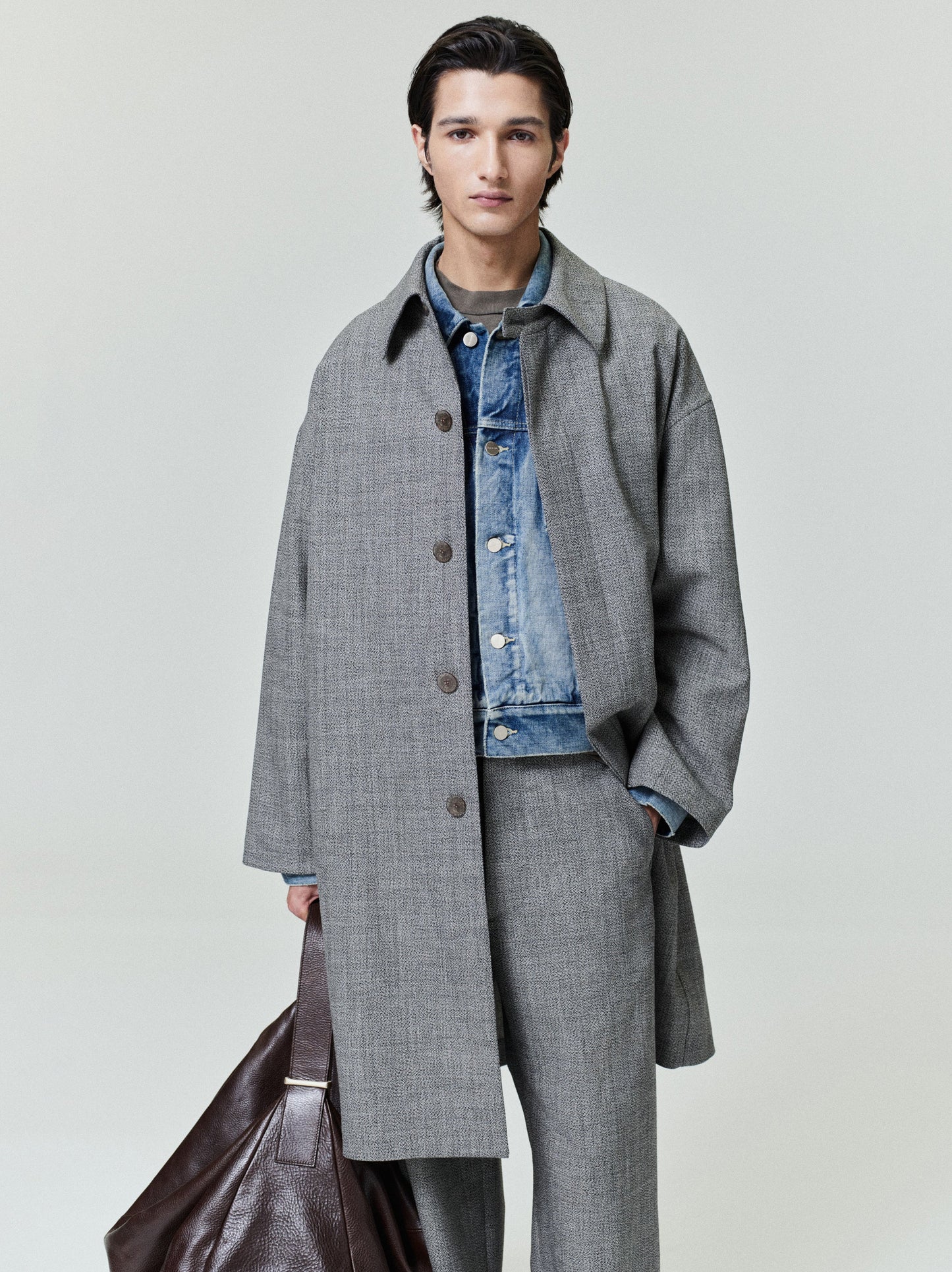 Mouline Wool Relaxed Trench Coat