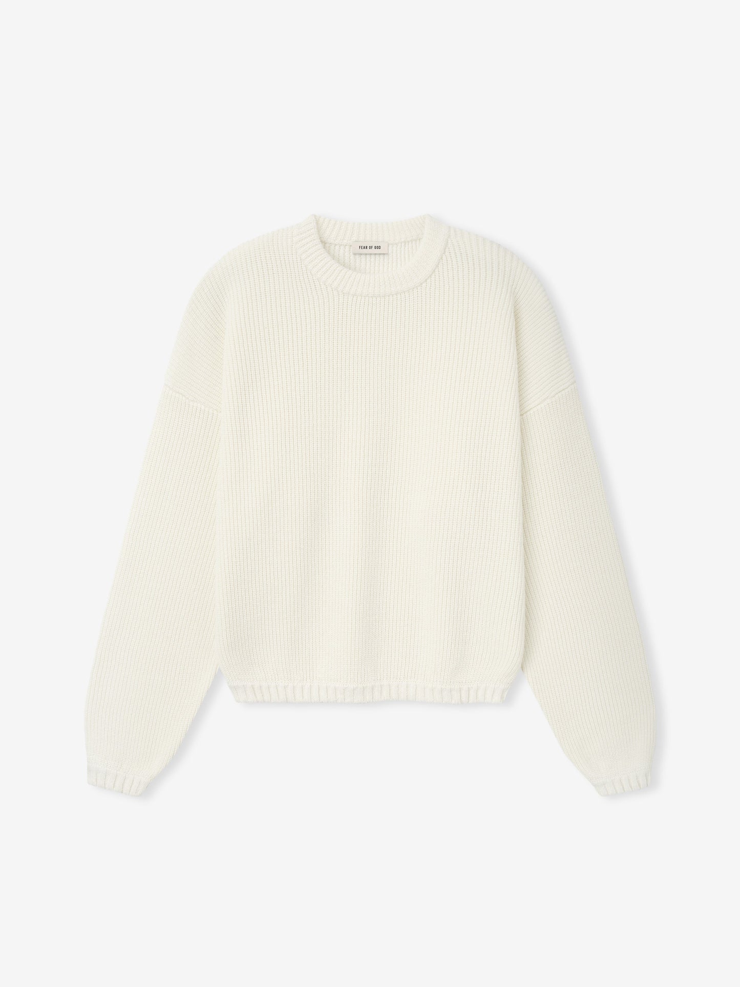 Double Knit Linen Wool Cotton Crewneck Sweater